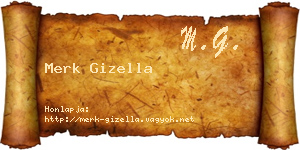 Merk Gizella névjegykártya